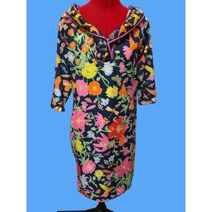 Gretchen Scott Ruffneck Floral Dress Size Small